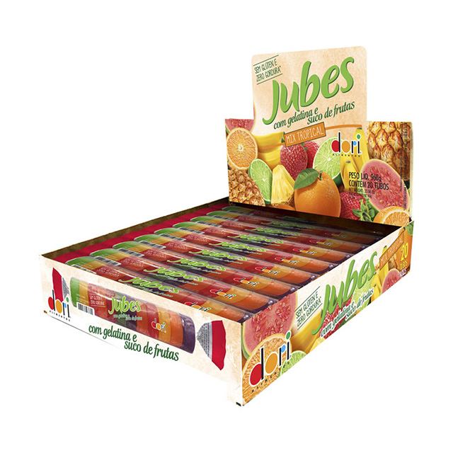 Jubes Fruit Snacks Tropical Tubo