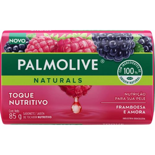 Sabonete Barra Palmolive Naturals Toque Nutritivo Framboesa e Amora 85g