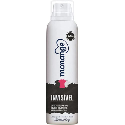 Desodorante Aerossol Monange Antitranspirante Invisivel 90g