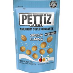 Amendoim Salgado Pettiz Gergelim e Linhaça Super Crocante Pouch 150g