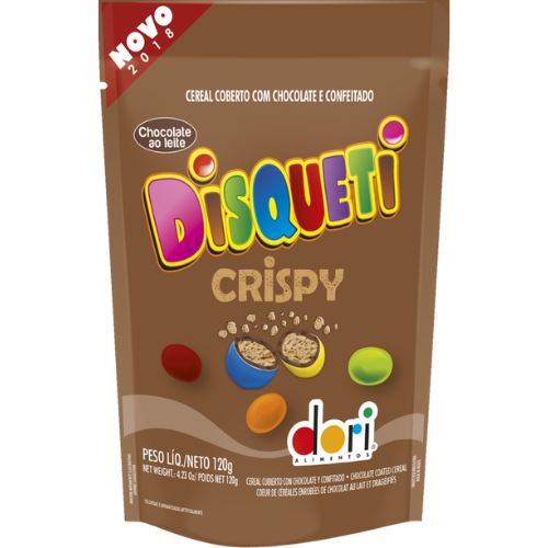 Disqueti Chocolate Crispy Confeitado 120g