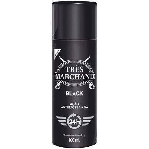 Desodorante Spray Três Marchand Black 100ml
