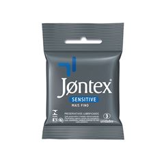 Preservativo Jontex Lubrificado Sensitive com 3 und