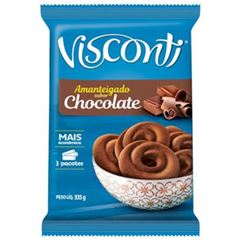 Biscoito Amanteigado Sabor Chocolate Visconti 335g