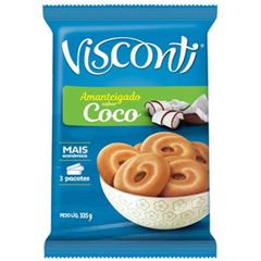 Biscoito Amanteigado Sabor Côco Visconti 335g