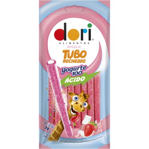 Dori Regaliz Tubo Recheado Ácido Yogurte100 70g