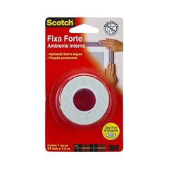 Fita Adesiva Fixa Forte Scotch 3M 24mmx1,5m