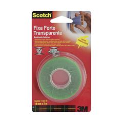 Fita Adesiva Fixa Forte Dupla Face Transparente Scotch 3M 19mmx2m