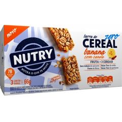 Barra de Cereal Nutry Zero Banana com Canela 22g com 3 und