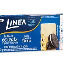 Barra de Cereais Linea Cookies N Cream 20g com 3 und