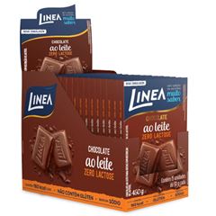 Mini Chocolate ao Leite Linea Zero Lactose 13g Display com 15 unidades