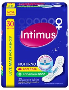 Absorvente Intimus Noturno Seca com Abas com 30 und