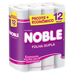 Papel Higienico Noble Folha Dupla  20 metros com 12 rolos