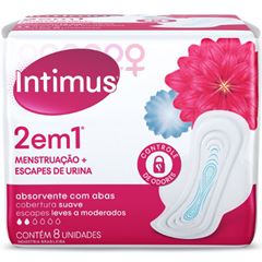 Absorvente Intimus 2 em 1 Menstruação + Escapes de Urina com 8 unidades