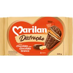 Biscoito Marilan Distração Chocolate com Chocolate Branco 320g
