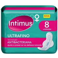 Absorvente Intimus Antibacteriano Ultrafino com Abas com 8 unid