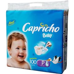 Fralda Capricho Baby Super Jumbo P com 100 unidades