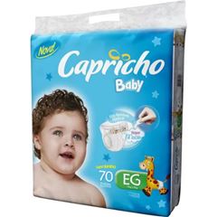 Fralda Capricho Baby Super Jumbo EG com 70 unidades