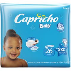 Fralda Capricho Baby mega Pacotão XXG com 26 unidades