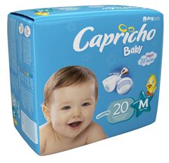 Fralda Capricho Baby Jumbinho M com 20 unidades