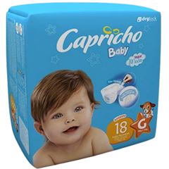 Fralda Capricho Baby Jumbinho G com 18 unidades