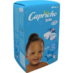 Fralda Capricho Baby Jumbinho XXG com 12 unidades