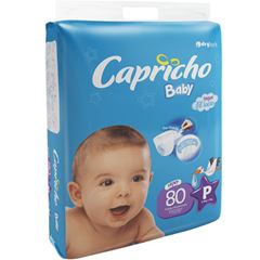 Fralda Capricho Baby Hiper P com 80 unidades