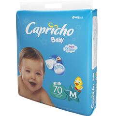 Fralda Capricho Baby Hiper M com 70 unidades
