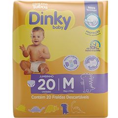 Fralda Dinky Baby Jumbinho M com 20 unidades