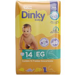Fralda Dinky Baby Jumbinho EG com 14 unidades