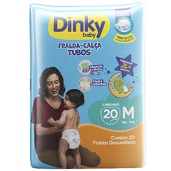 Fralda Dinky Baby Calça Jumbinho M com 20 unidades