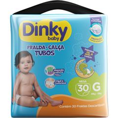 Fralda Dinky Baby Calça mega G com 30 unidades