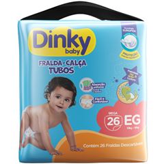 Fralda Dinky Baby Calça mega EG com 26 unidades