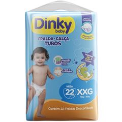 Fralda Dinky Baby Calça mega XXG com 22 unidades