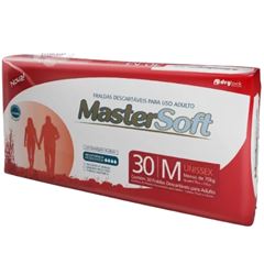 Fralda Mastersoft Econômico M Com 30 unidades