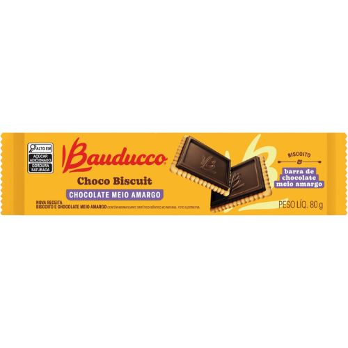 Barra Bauducco Goiabinha/Chocolate caixa 20 unidades/Barrinha Bauducco  Goiabinha e Chocolate