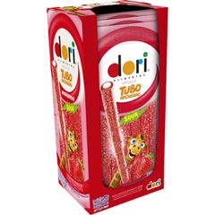 Dori Regaliz Tubo  Morango Sour com 10 unidades de 44g 