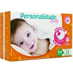 Fralda descartável infantil  Personalidade Baby Ultra Sec Jumbinho XXG com 12 unidades