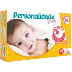 Fralda descartável infantil  Personalidade Baby Ultra Sec Mega XG com 32 unidades