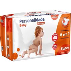 Fralda descartável infantil  Personalidade Baby Ultra Sec Super XG com 48 unidades