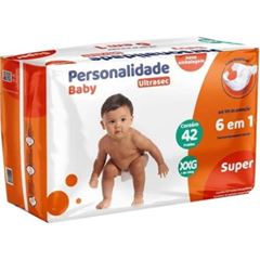 Fralda descartável infantil  Personalidade Baby Ultra Sec Super XXG com 42 unidades
