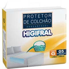 Protetor de colchão Higifral 1,50x80 cm com 5 unidades