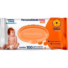 Toalha Umedecida Personalidade Baby Ultra com 100 unidades