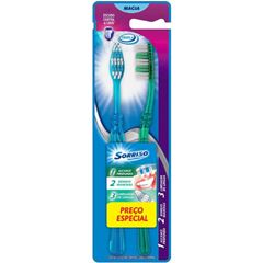 Escova Dental Sorriso Tripla Ação Com 2 Unidades