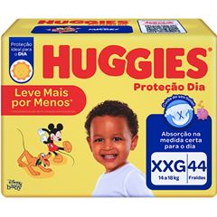 Fralda Huggies Proteção Dia Mega XXG com 44 Tiras