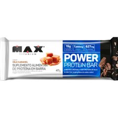 Power Protein Bar Max Titanium Milk Caramelo Display com 12 unidades de 41g