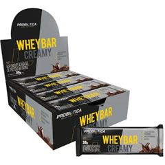 Whey Bar Cream Sabor Chocolate Display com 12 unidades de 38g