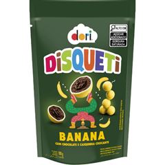 Disqueti Chocolate  Confeitado Banana Pouch 100GR