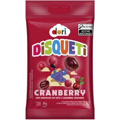 Disqueti Chocolate Cranberry Confeitado 60GR