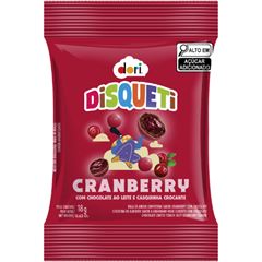 Disqueti Chocolate Cranberry Confeitado 18G